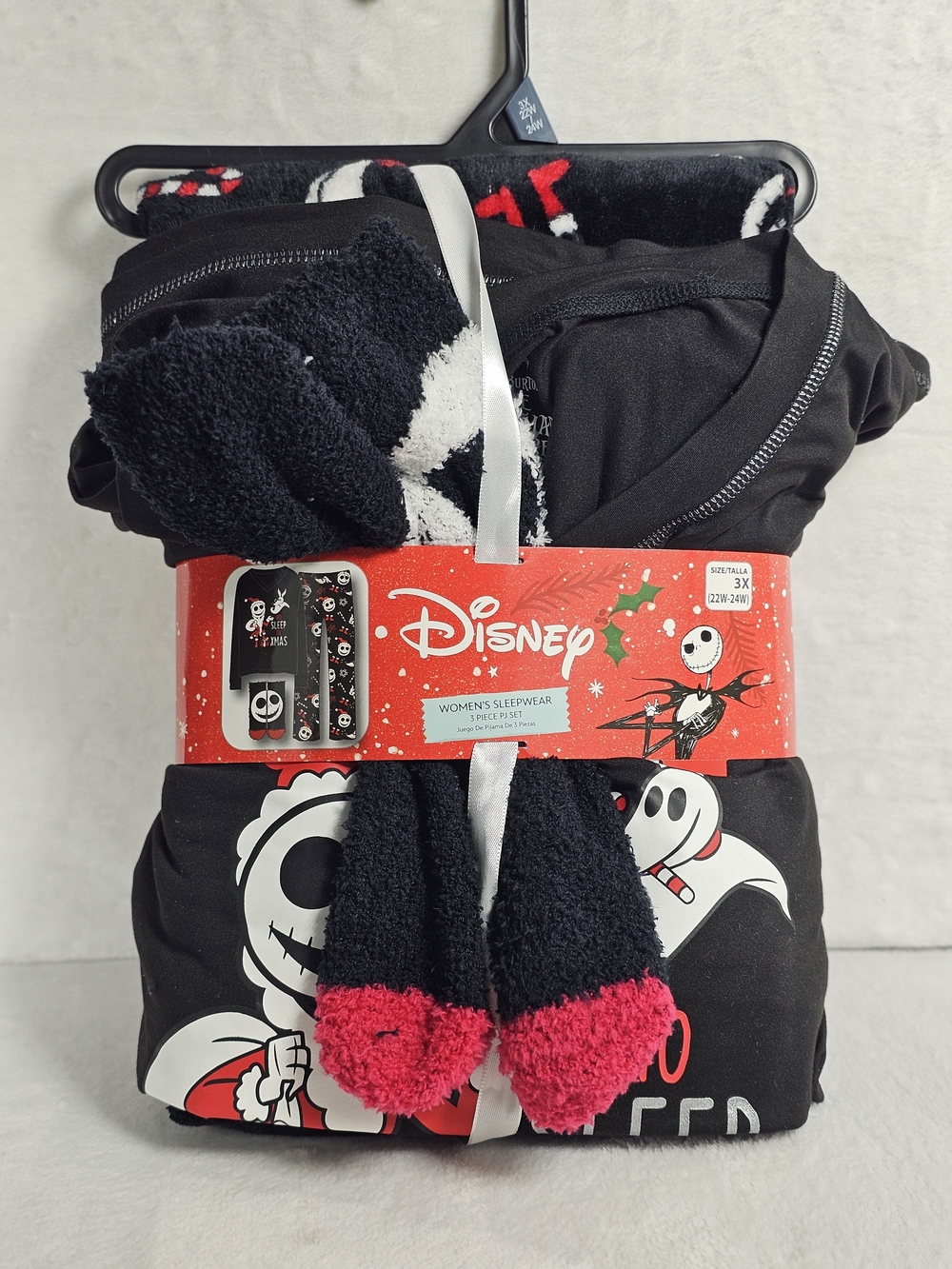 Disney Nightmare Before Christmas 3 Piece Pajama Set Size 3x 22-24 New
